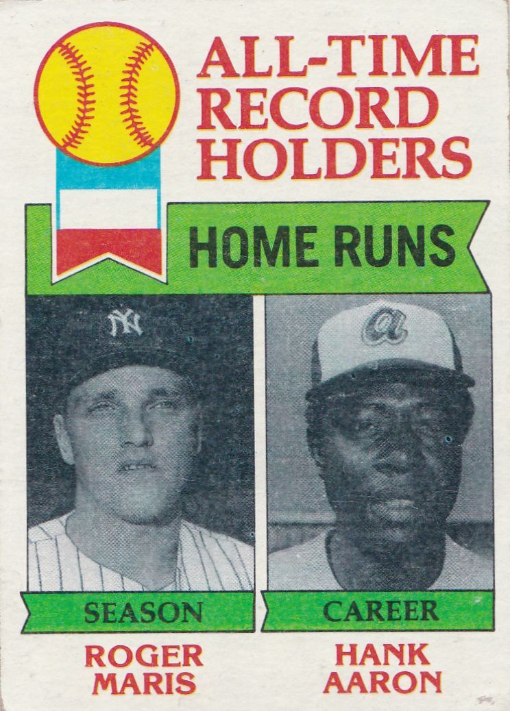 1979 Topps No. 413 - Hank Aaron Roger Maris All-Time Record Holders